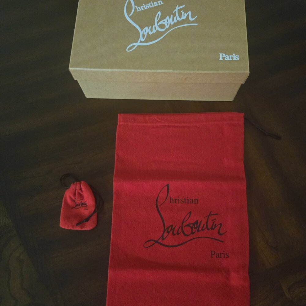 Christian Louboutin Decollete Size 36 100mm Black Patent Heels - Picture 6 of 6